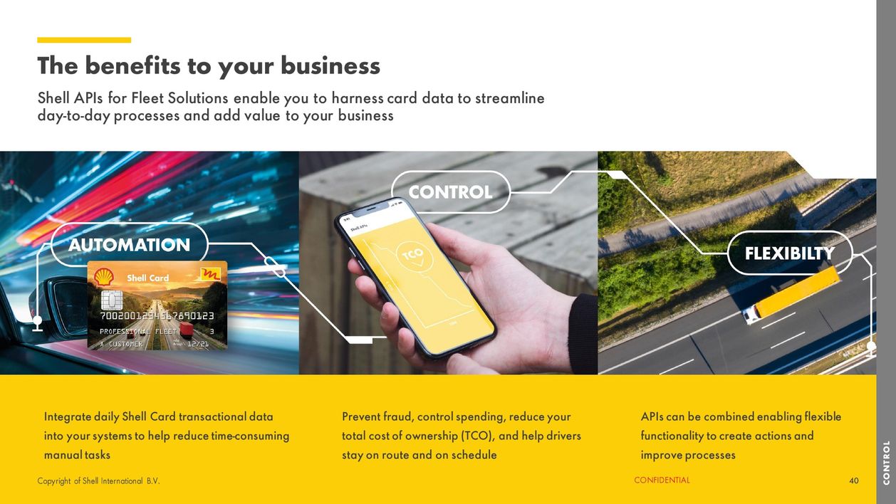 Shell presentation template &mdash; connected system slide