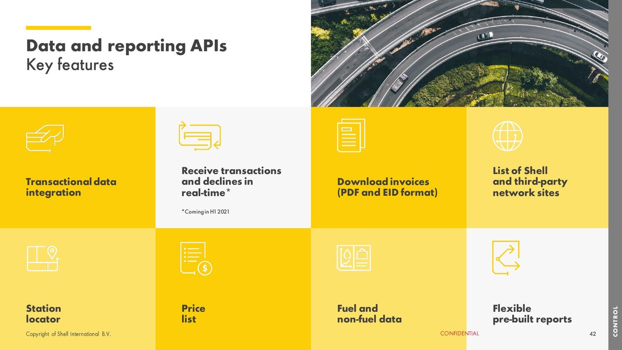 Shell presentation template &mdash; data and reporting APIs slide