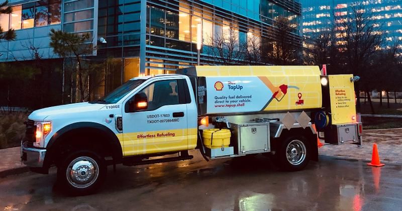 Shell TapUp mobile fueling service brand system